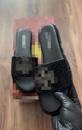 Black Sandals w/Silver Logo