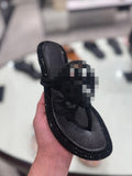Black Sandals with Rhinestones