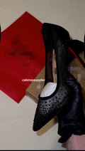 Rhinestone Net Heels